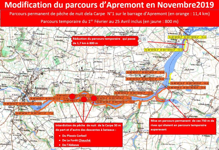 2 nouveaux parcours pêche de nuit de la carpe en Vendée Fédération de