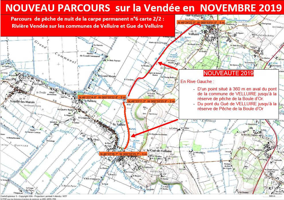 2 nouveaux parcours pêche de nuit de la carpe en Vendée Fédération de