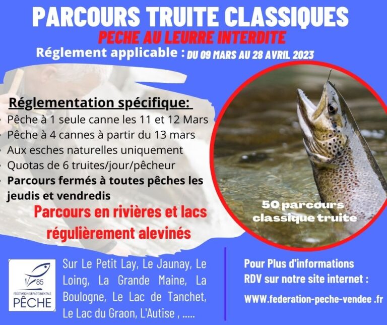 Truite Fédération de la pêche 85